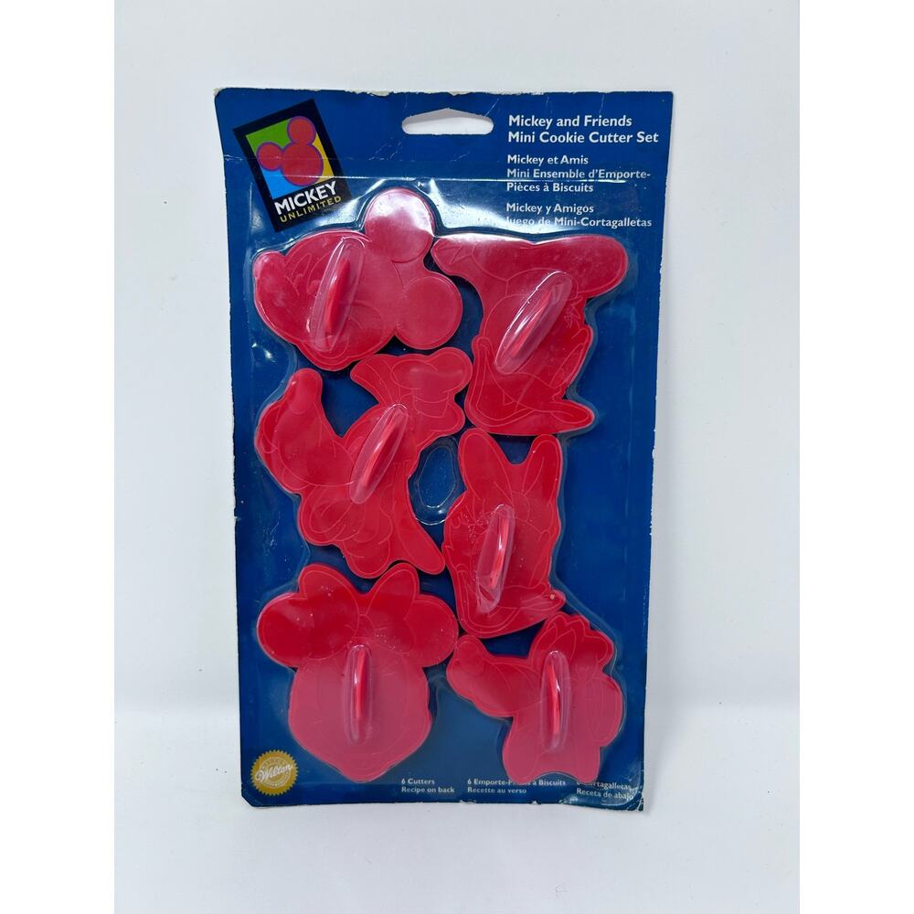 Wilton Mickey Unlimited Mickey & Friends Mini Cookie Cutter Set 6 Red‎ Cutters